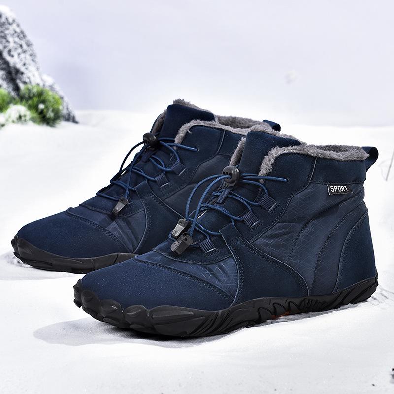 Herren Cross-Border Fünf-Finger Outdoor Sportschuhe – Mit Samt gefüttert, warm, verschleißfest, rutschfest, Schneewanderstiefel.
