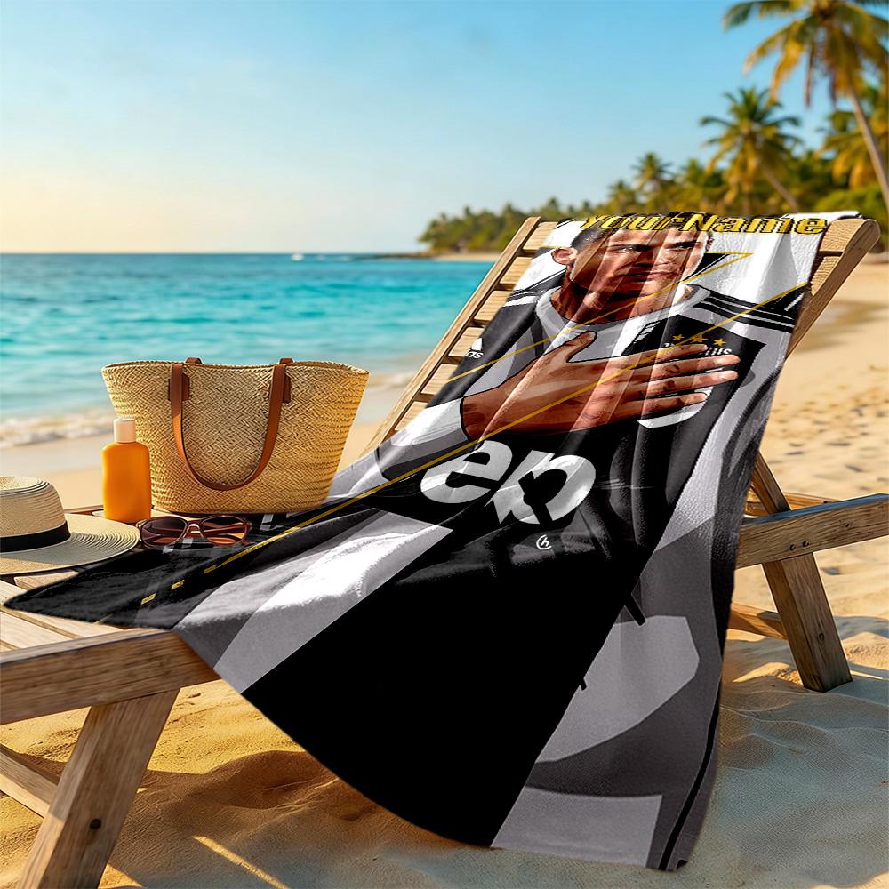 Juventus Customized Name Beach Towel Quick-Dry Soft Microfiber Portable for SwimmingBeachCamping Travel Beach AccessoriesGym