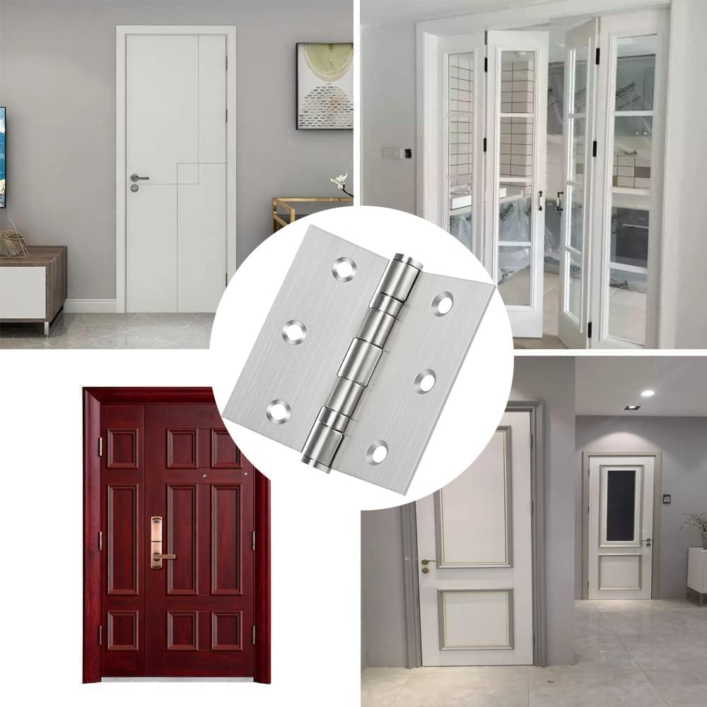 Door Hinges Flat Hinges Stainless Steel Hinges Folding Hinges Door Hardware Furniture Repair With Stainless Steel Screws Set of 2