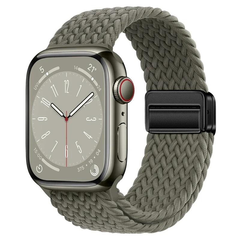 Woven nylon strap For Apple Watch 10 42mm 46mm Ultra 2 49mm 9 8 7 45mm 41mm breathable bracelet For iwatch 6 5 4 3 SE 44mm 40mm