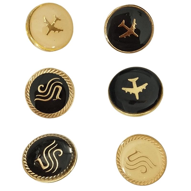 Mixed Sewing Buttons Easy Install Uniform Buttons Durability Uniform Suitable for Airline and Airport Academy Students