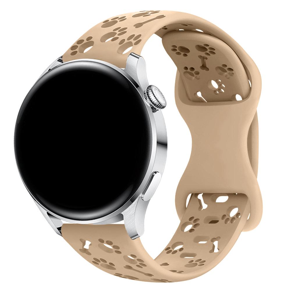 2 Pcs Straps for Samsung Galaxy watch 4/5/6/7 Engraved Dog Paw Bracelet Correa Wristband Belt HUAWEI watch GT 4/5/6/Pro Bands