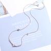 Real Money 925 Sterling Silver Simple Sweet Crystal Bownot Pendant Necklace for Women Men Wedding Party Jewelry Gift