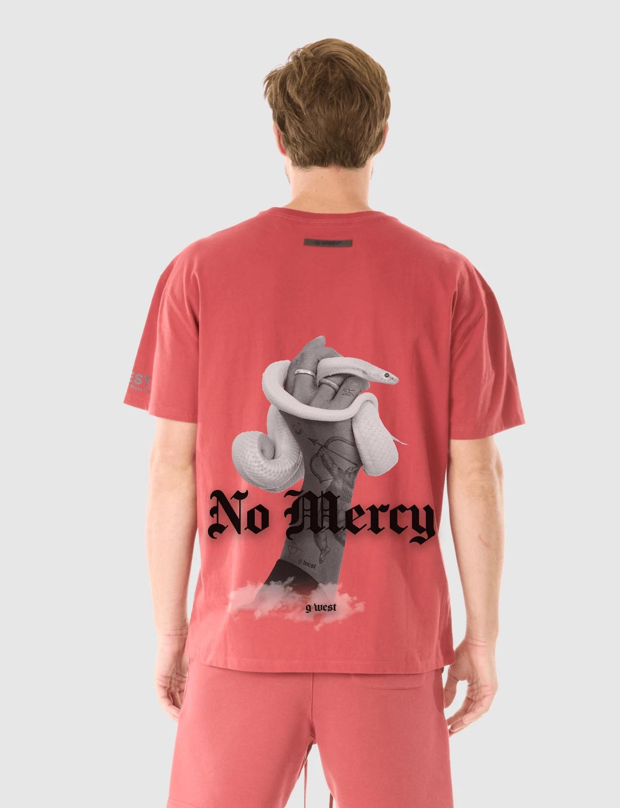 G WEST NO MERCY T-SHIRT - BRICK RED S