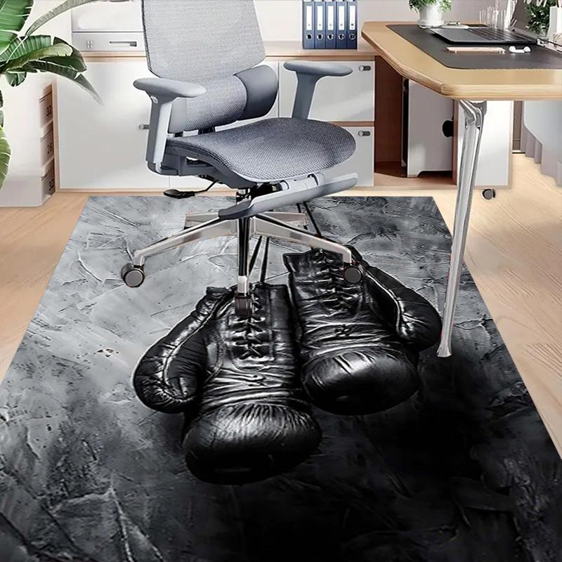 1PC Boxing gloves Non-Slip Floor Carpet Compatible for Office&Living Room&Bedroom&Dining room - Flat- Soft & Pattern, Vibrant Colors-W323