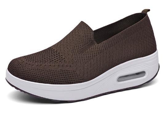 Spring New Fly-woven One-pedal Rocking Women's Shoes Platform Air Cushion Shoes Fashion Dance Shoes Women's Shoes