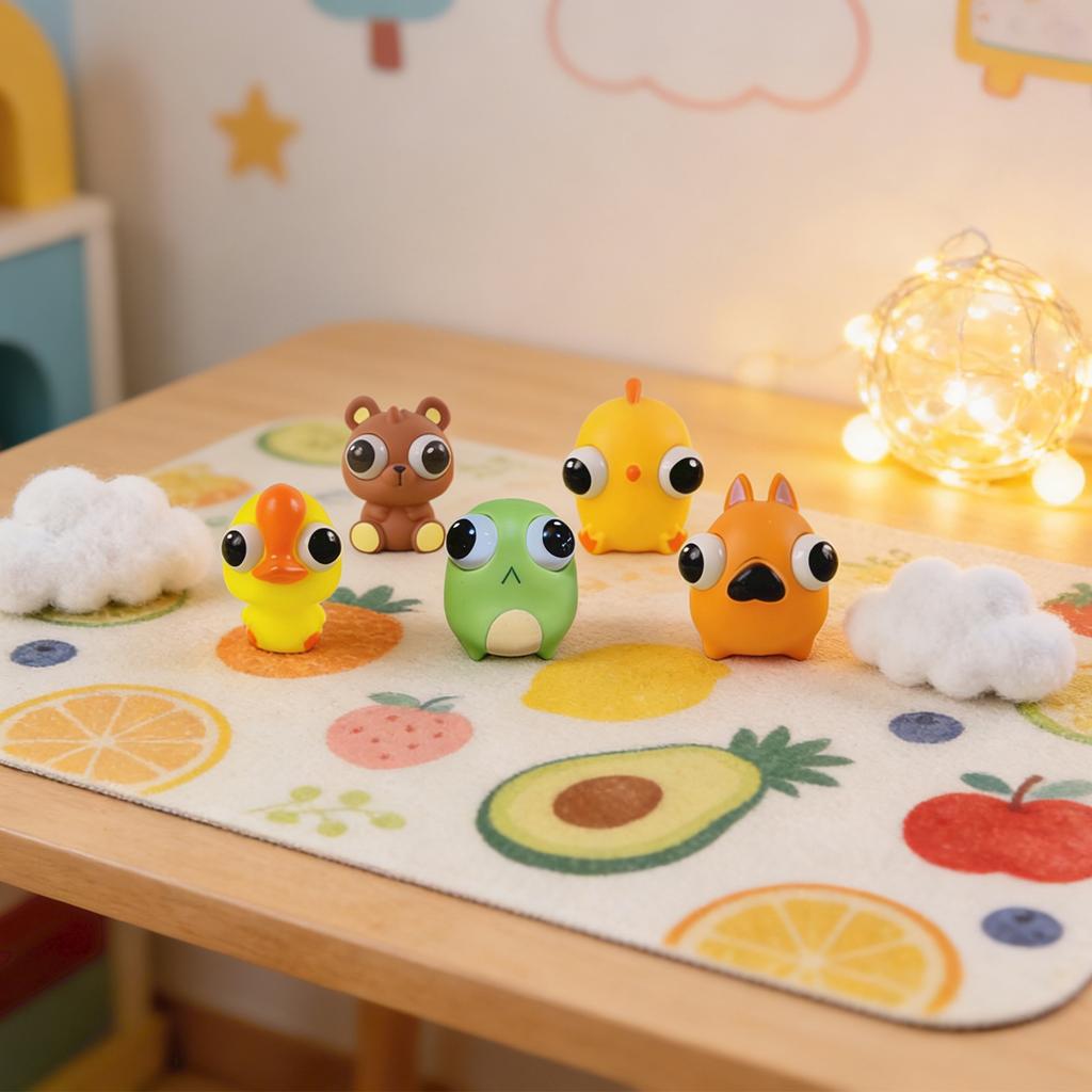 Staring Animal Stress-Relieving Ball, Soft Rubber Bubble, Suitable For Children's Gifts.