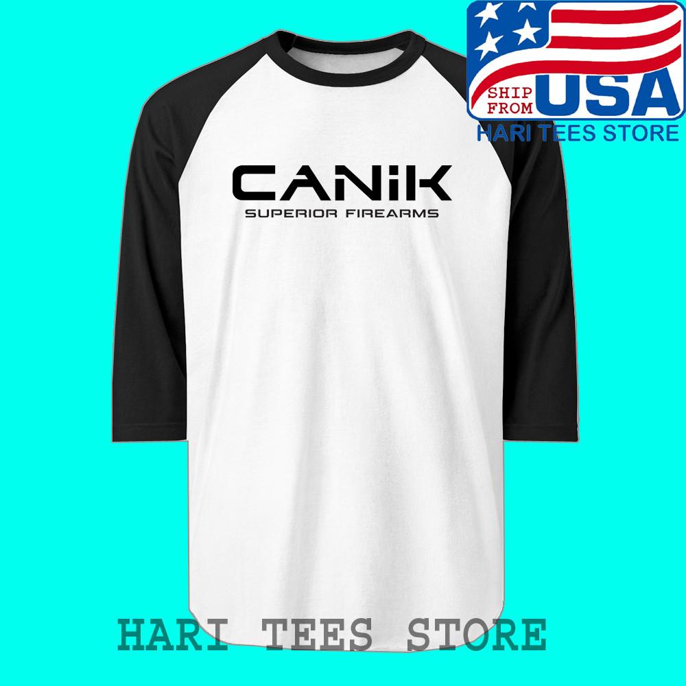 CANIK Superior Firearms  Raglan White Black Size S to 2XL Unisex T-Shirt XXXXL