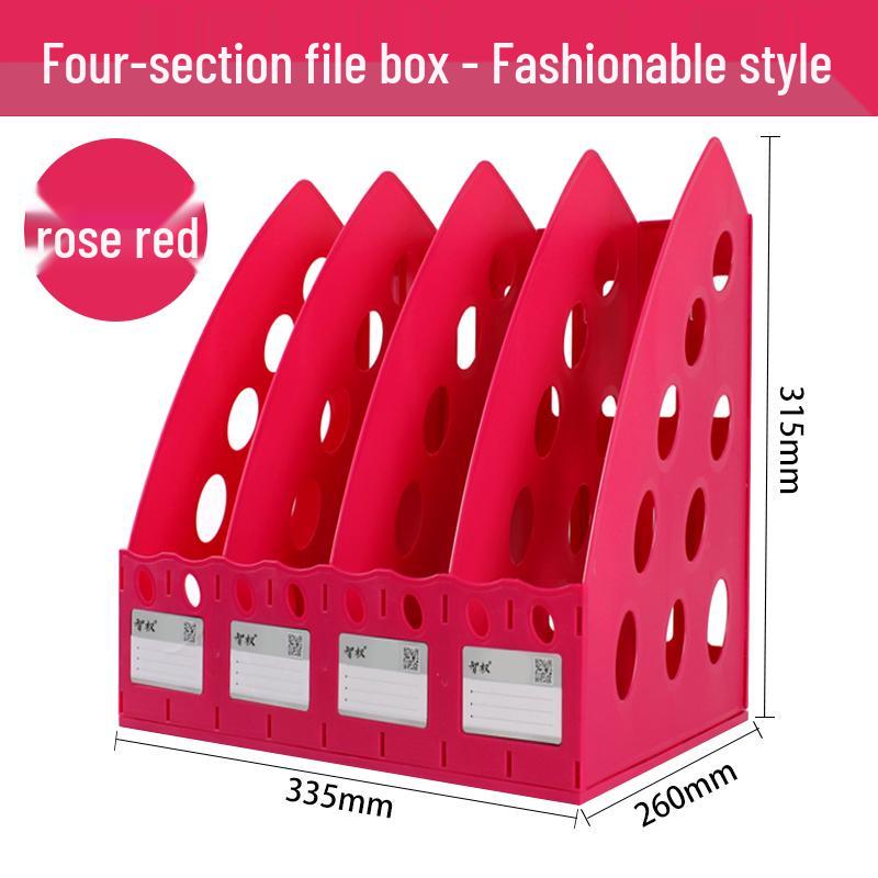 Four-Tier Desktop File Organizer with Storage Trays for Office Supplies