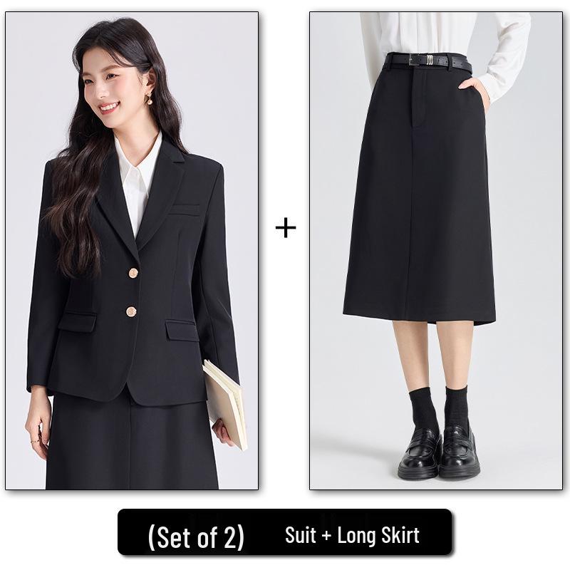 Elegant Women's Slim Fit Spring Business Suit Set - Formal Workwear