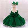 One-Year-Old Baby Princess Dress with 3D Floral Design for Special Events or Piano Performances