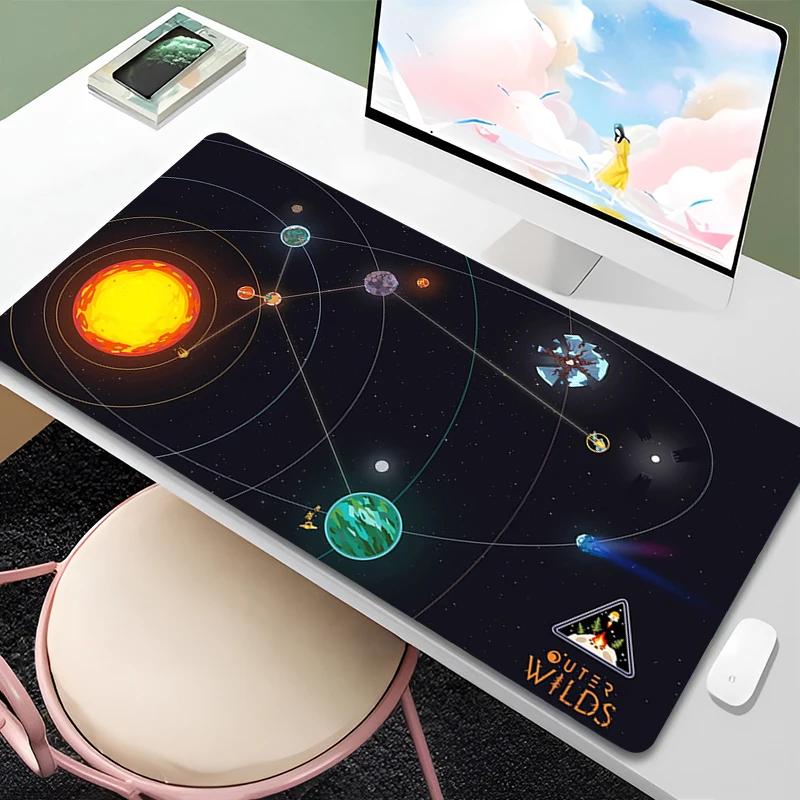 Mouse Pad XXL Cartoon Anime HD Print Desk Mat Laptop Outer Wilds Keyboard Pad PC Gaming Accessories Mousepad Star Sky Mouse Mat