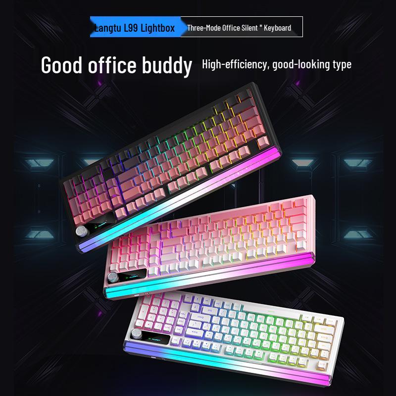 Langtu L99 Silent Three-Mode Side-Engraved Gradient Office Membrane Keyboard