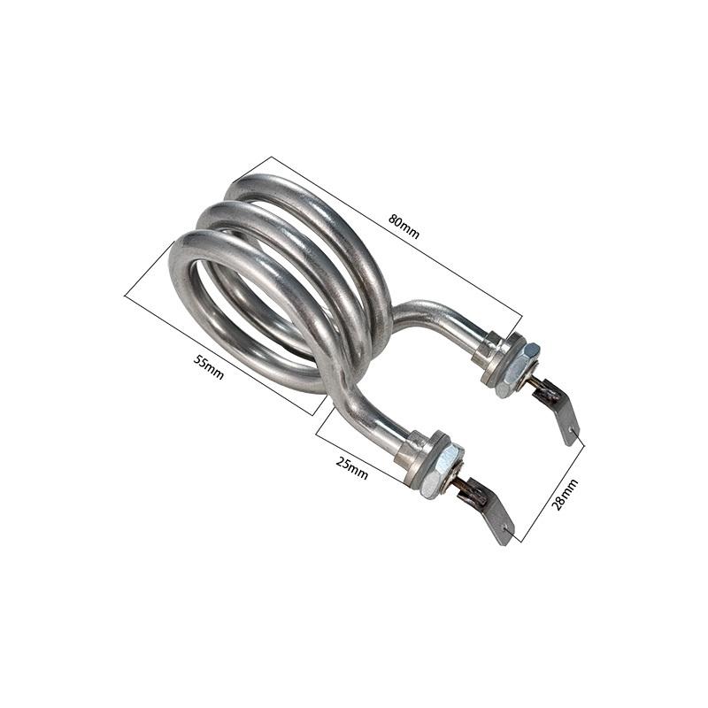 3 Coils Stainless Steel Heater Immersion Water Heater Element Water Fountain Accessories 220V 500W Electric Heating Element Heat