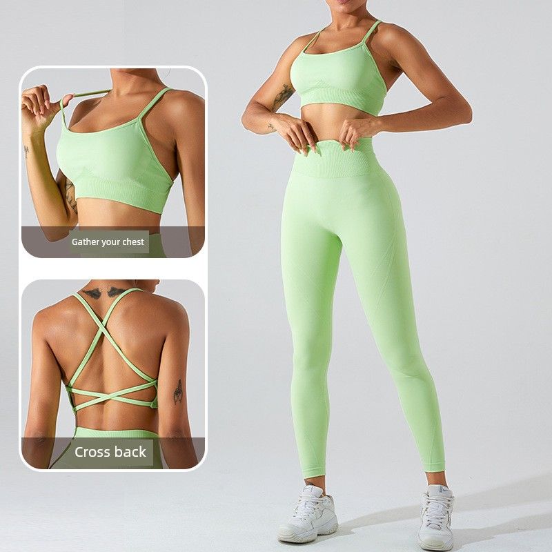 Export New Clothes Women's Yoga Beauty Back Vest Sports Intimates Quick-Drying Tight Workout Clothes Tops Pilates Spring and Summer