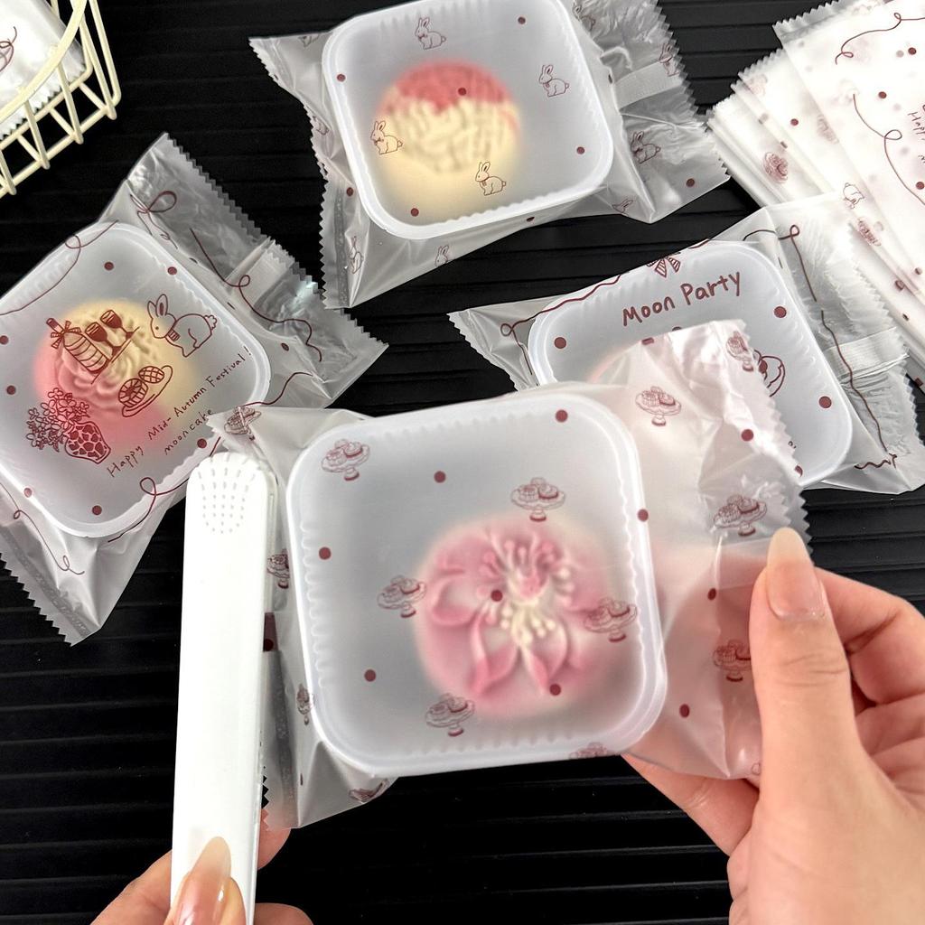 Mid-Autumn Festival Transparent Heat Seal Bag for Mooncakes, Candies, and Cookies