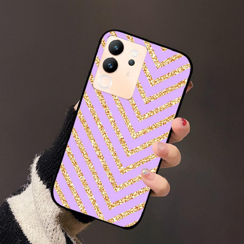 For Vivo V30 Lite 5G Case Fashion Cat Astronaut Flower Phone Bag For Vivo V30Lite 5G Luxury Protector Fundas Black Coque
