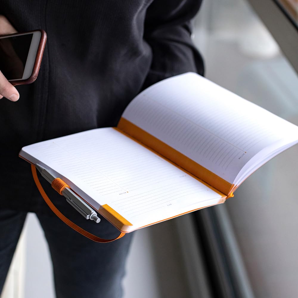 Rhodia Rhodiarama Meeting with synthetic leather PEFC CF117790 Book, A5, Italian-made cover, certified, Purple,