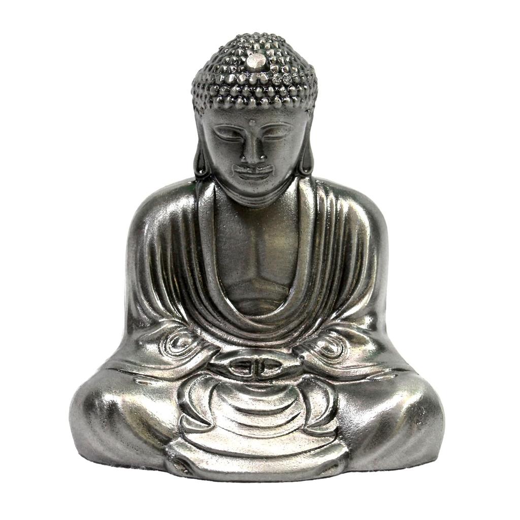 Made in Japan Japanese souvenirs Large Buddha statue 3 inches length 9 Silver (total cm)