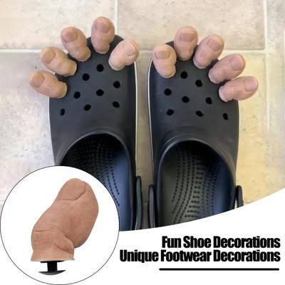Skocharms Croc Træsko Tilbehør Realistisk Storetå Form Strand Sandaler Dekoration Sko Pins Sko Spænde DIY Funktionel Snavsafvisende Hold Fødderne Tørre