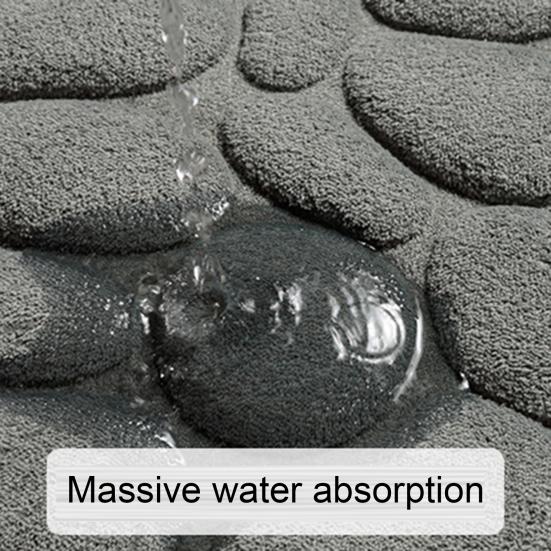 Floor Rugs Easy Clean Water Absorbent Solid Color Anti-slip Entrance Door Bath Mat