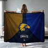 Coperta in Flanella con Stampa West Coast Eagles Alta Qualità Calda Confortevole Coperta per Tutte le Stagioni Perfetta per Regali Decorazioni per la Casa