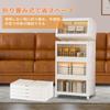 Home Bliss Storage Box with Lid, Stackable, Foldable, Front-Opening Magnetic Door with Casters, Multifunctional, Easy Assembly, Transparent, Stylish,