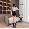 High-Waisted Leather Shorts for Women - 2026 New Style A-Line Slim Fit PU Wide-Leg Bootcut (Autumn/Winter) In Black