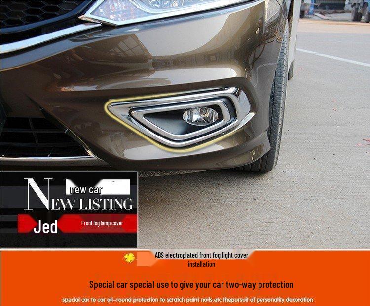

Honda Jade Fog Light Frame & Cover Set: Rear Fog Light Frame, Front Fog Light Cover, and Bright Frame Strip for Modifications 2pcs Rear Fog Light Cover Chrome
