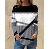 Women's 3d Printed Butterfly Flash T-shirt Fashion Long Sleeve Round Neck Regular Top Holiday Weekend Spring and Autumn Wear