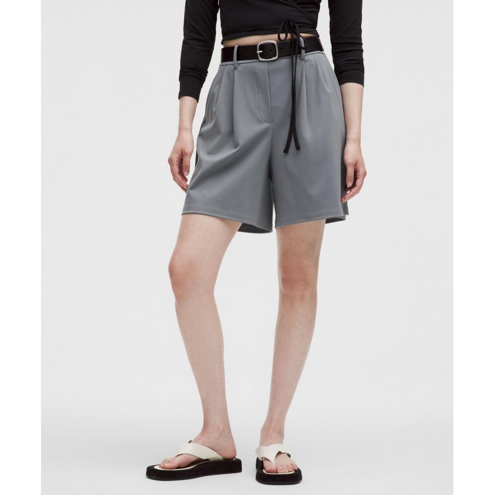 

Lululemon Daydrift Pleated High Rise Short 7 Solar Grey XXXS