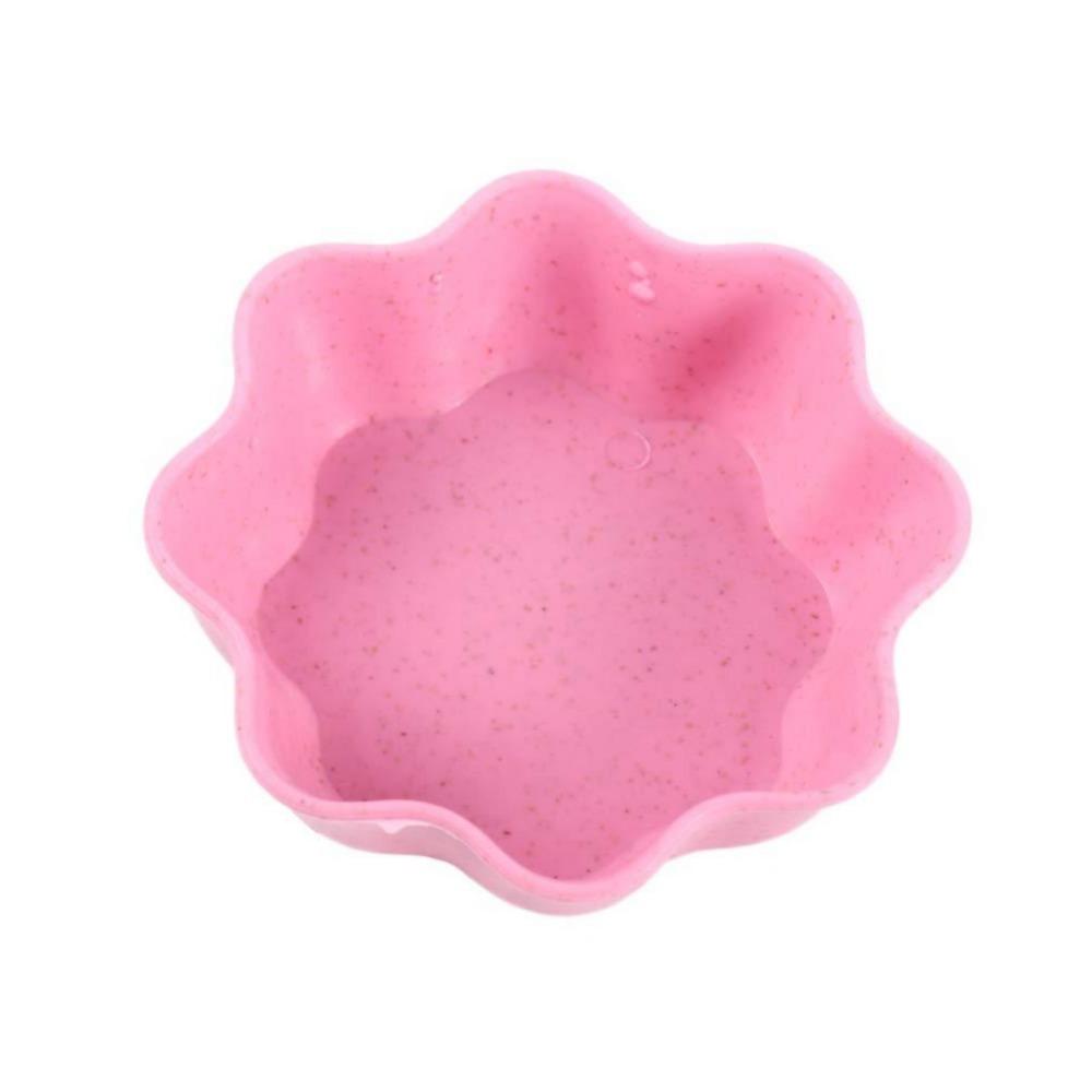 Piatto Aperitivo Forma Cuore, Fiore in Paglia di Grano+Materiale PP Bordo Liscio Articoli per la Cucina Stoviglie Mini Ciotole Piatto Condimento