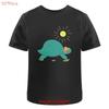 Tortoise With A Sun Hat And Glasses Cotton T Shirt Ta047438 Vintage Washed Unisex Casual Fashion Streetwear Stretched