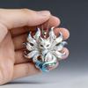 Nine-tailed Fox Enamel Pendant 1/3Pcs Multifunctional Necklace Phone Bag Charm Cute Jewelry for Friends Daily Gifts