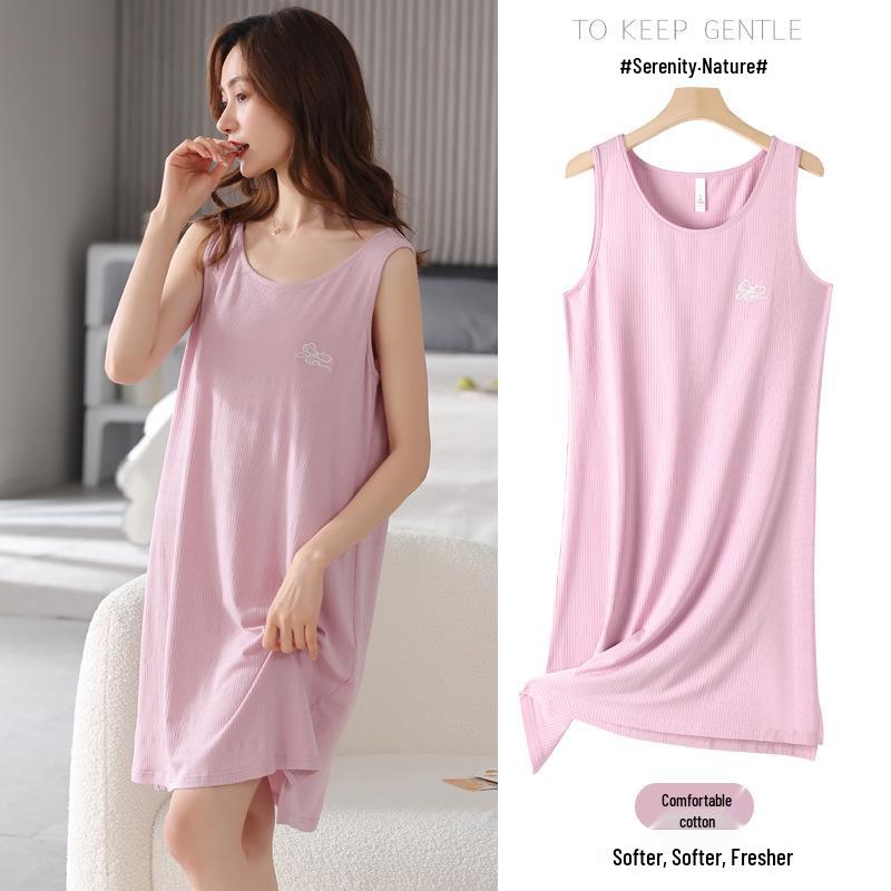 Women's Summer Tank Top Nightgown - Cool & Loose Plus Size Pajama Dress
