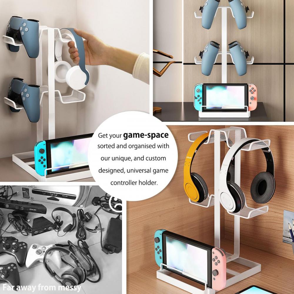 Držák ovladače 2 vrstvy na stůl, držák na sluchátka, stojan na herní ovladač, stojan na ovladač Herní příslušenství
