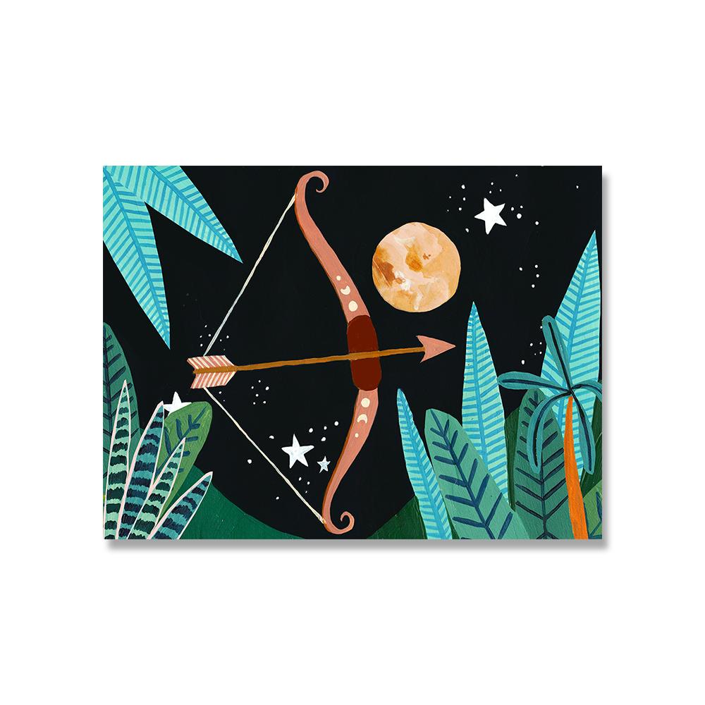 Horoscope Constellation Jungle Poster Taurus Libra Capricorn Zodiac Print Astrology Gift Canvas Painting Nursery Wall Art Decor