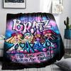 1pz Coperta di Flanella con Stampa Bratz, Alta Qualità per Tutte le Stagioni, Arredamento per la Casa, Calore e Comfort, Perfetta per Regali di Natale