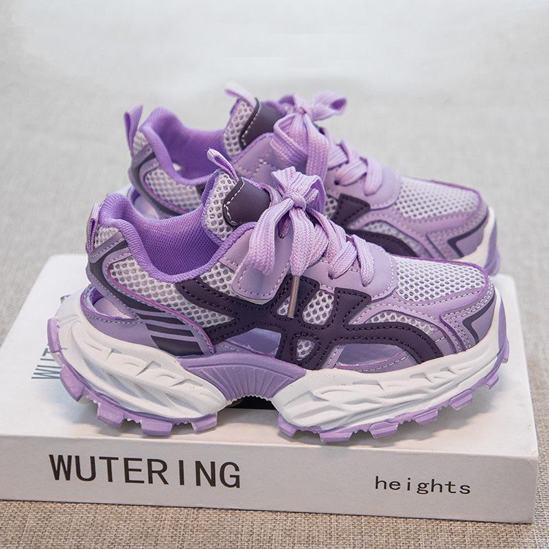 Girls' 2026 Breathable Mesh Sports Shoes – Dopamine Collection Summer Casual