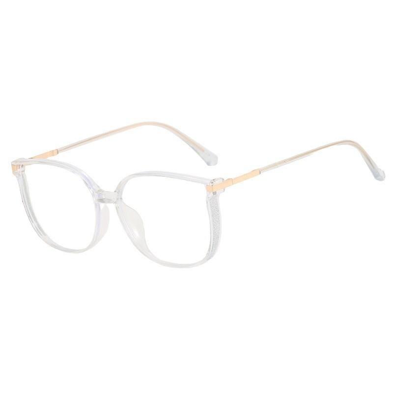 Anti-blue Light Glasses Square Metal Eyewear Women Men Large Frame Luxury Eyeglas Blue Light Blocking Man Lady Computer Eyeglas
