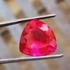 15mm  Natural Mozambique Red Ruby Trillion Cut Certified Loose Gemstone