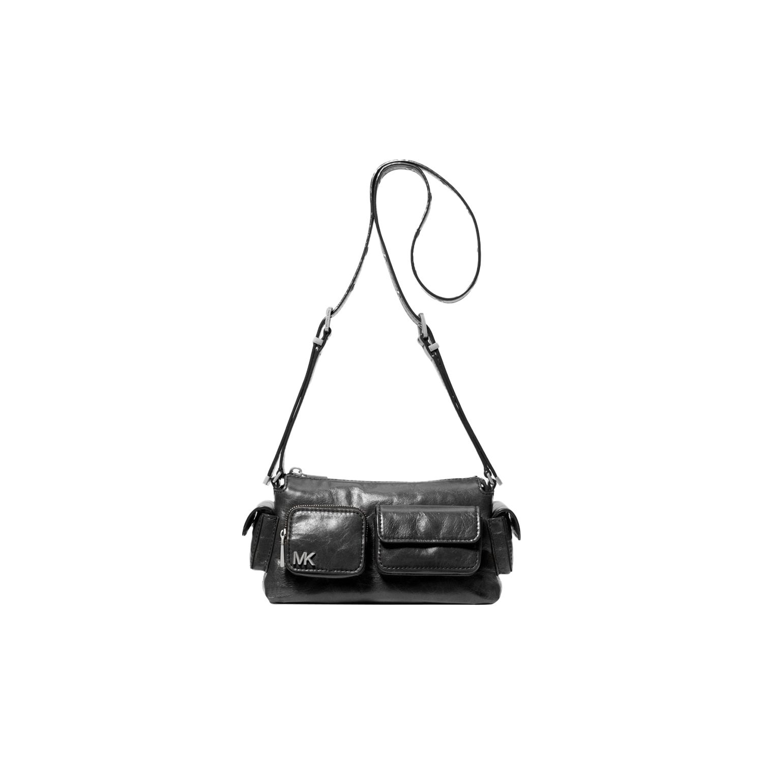 

Michael Kors MK Dakota Motorcycle Style Leather Shoulder Crossbody Bag Small Women Bags Black 32S5SM3C5Y-001 Basic Set (Bag+Dust Bag)