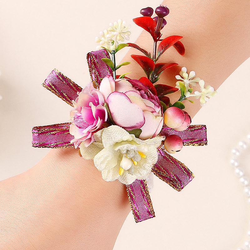 Mori Style Bridesmaid Wrist Corsage - Korean Wedding Aesthetic
