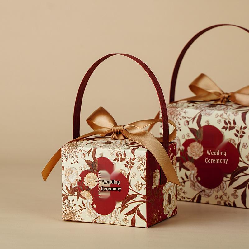 Элегантная китайская свадебная коробка для конфет большой вместимости Small