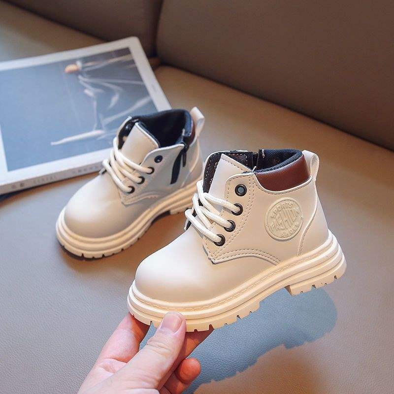 

Children s Martin Boots Autumn and Winter New Girls Martin Boots Boys Small Yellow Boots Children s Baby Boots Soft Sole Fleece Size 36 [shoe inner length 22.2CM]