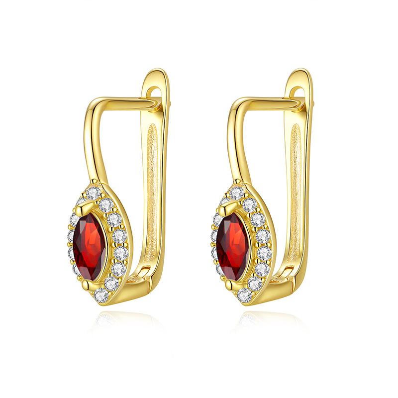 

Light luxury s925 sterling silver earrings for women with natural crystal stone fashion girls niche earrings for women fashion jewelry gifts 925 silver