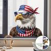 Patriotic Star Window Clings American Flag Stars Stickers PVC Static Window Decals for 4th of July Memorial Day Independence Day Home Office