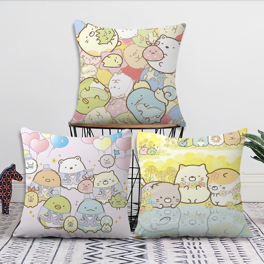 Cartoon S-Sumikko G-Gurashi cushion cover Pillow Sofa Printing Decoration Room Home Office Coffee Shop Car Nordic Simplicity