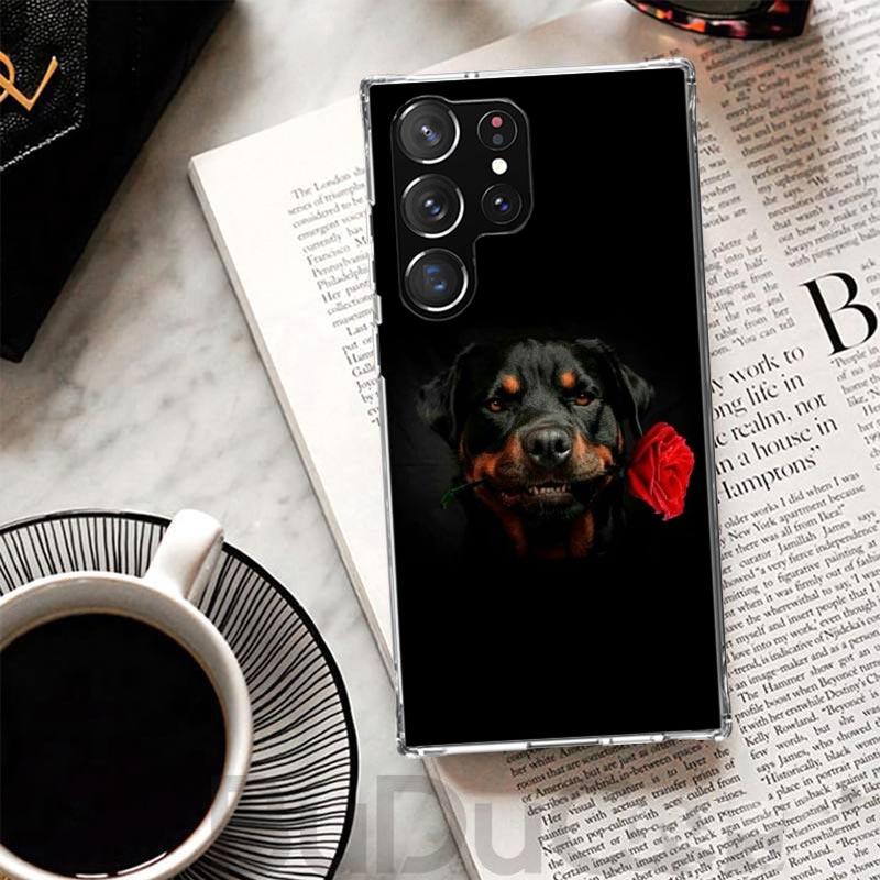 Rottweiler Dog Cover For Samsung Galaxy S23 S22 S24 S25 Ultra Phone Case S21 Plus S20 FE S10 + S25Ultra Print Fundas S23 S22 S24