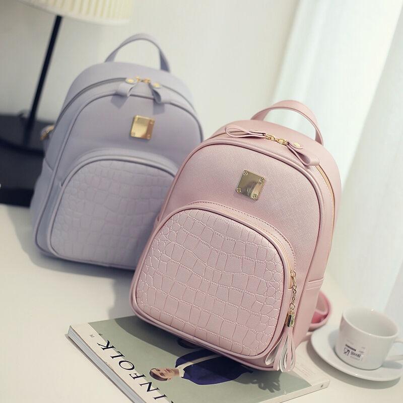 Elegant Women Pu Leather Braided Backpack With Adjustable Straps For Daily Use